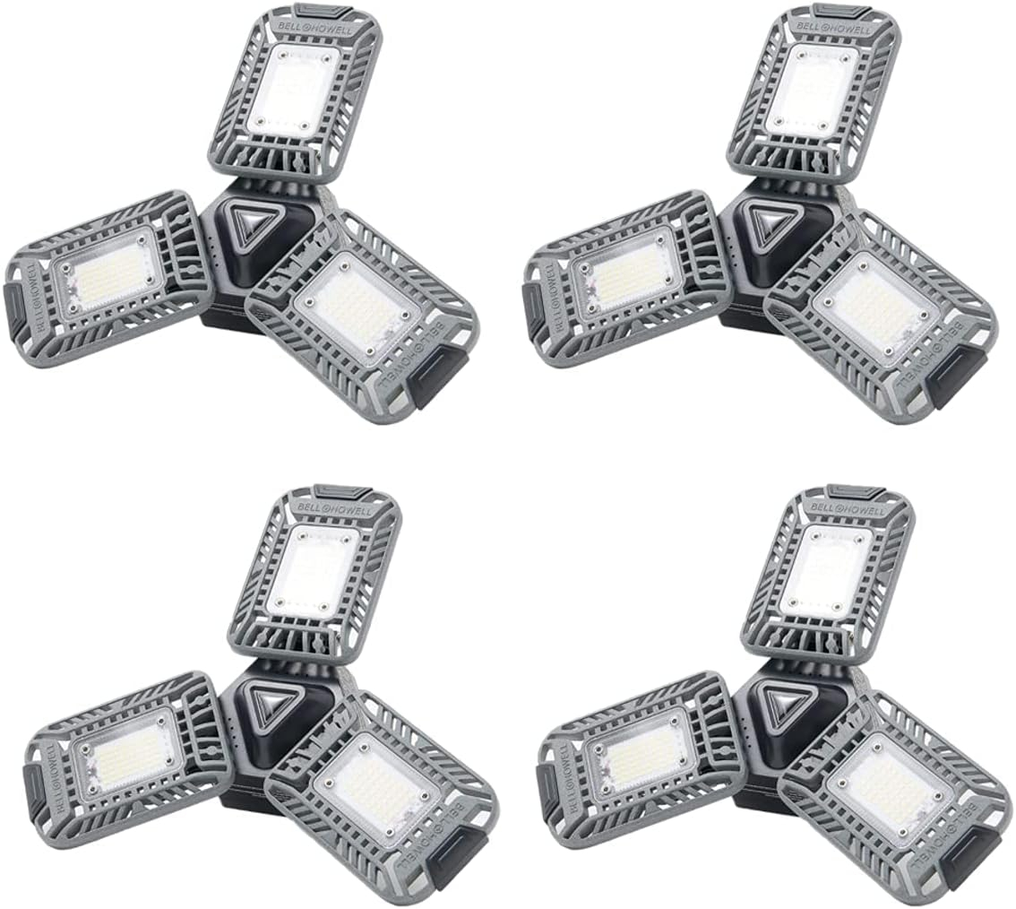 Bell+Howell Triburst Motion Sensor Technology, ASON TV 4000 Lumens / 6500 Kelvin Indoor Lights S/4, Ultra Bright with 144 LED Bulbs and Multi-Directional Triple Panel Bedroom, Garage, Ceiling