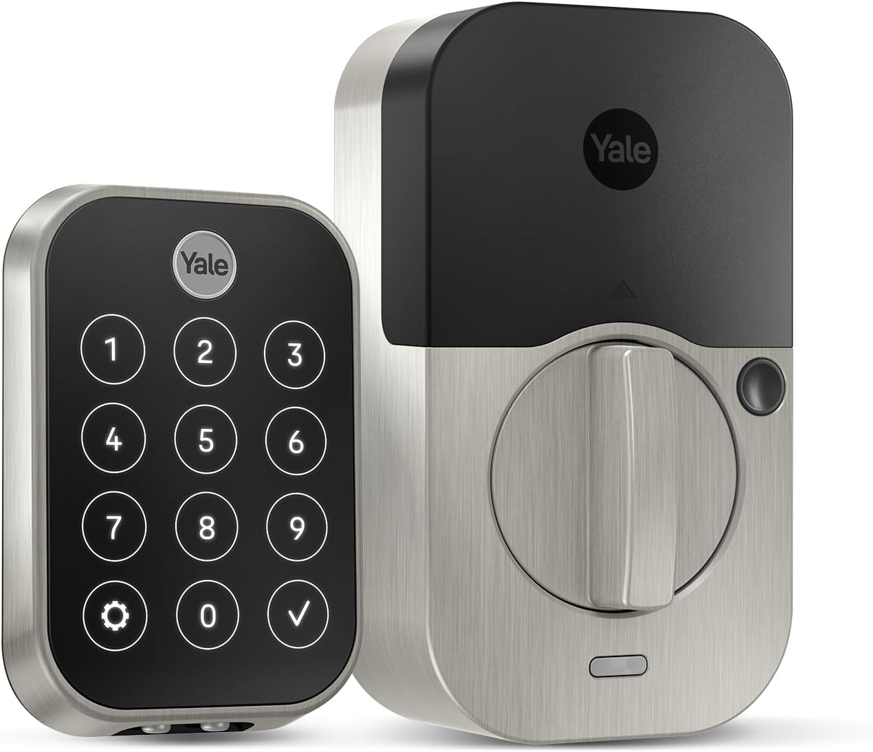 Yale Assure Lock 2 Touch Deadbolt, Black Suede Keyless Entry Door Lock with Touch Digital Keypad and Fingerprint Scanner, (No Wi-Fi), YRD450-F-BLE-BSP