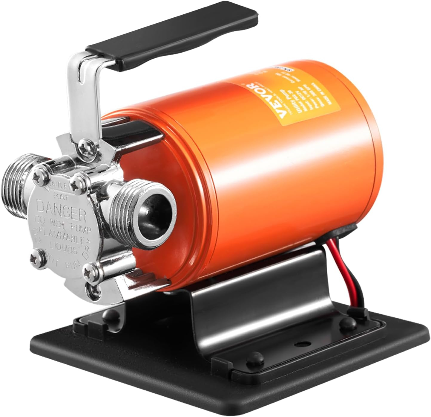 VEVOR Water Transfer Pump, 12V DC 360 GPH 1/10HP, Portable Electric Utility Pump with 6 ft Suction Hose Kit, Impeller, Suction Strainer, for Garden, Rain Barrel, Pool, Hot Tub, Aquarium Draining