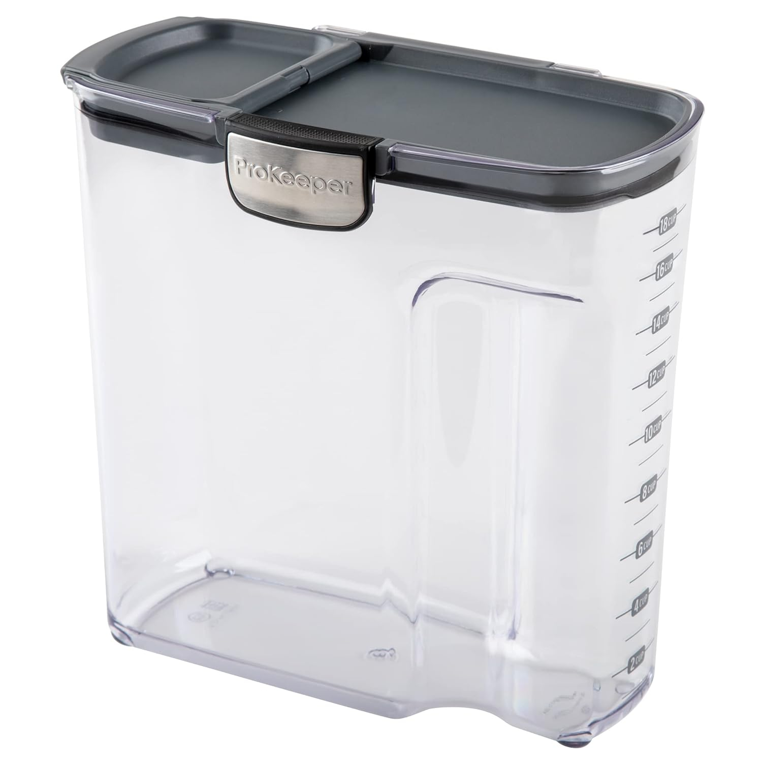 Progressive Large Cereal ProKeeper+ Food Storage Container, 18 Cups, Grey