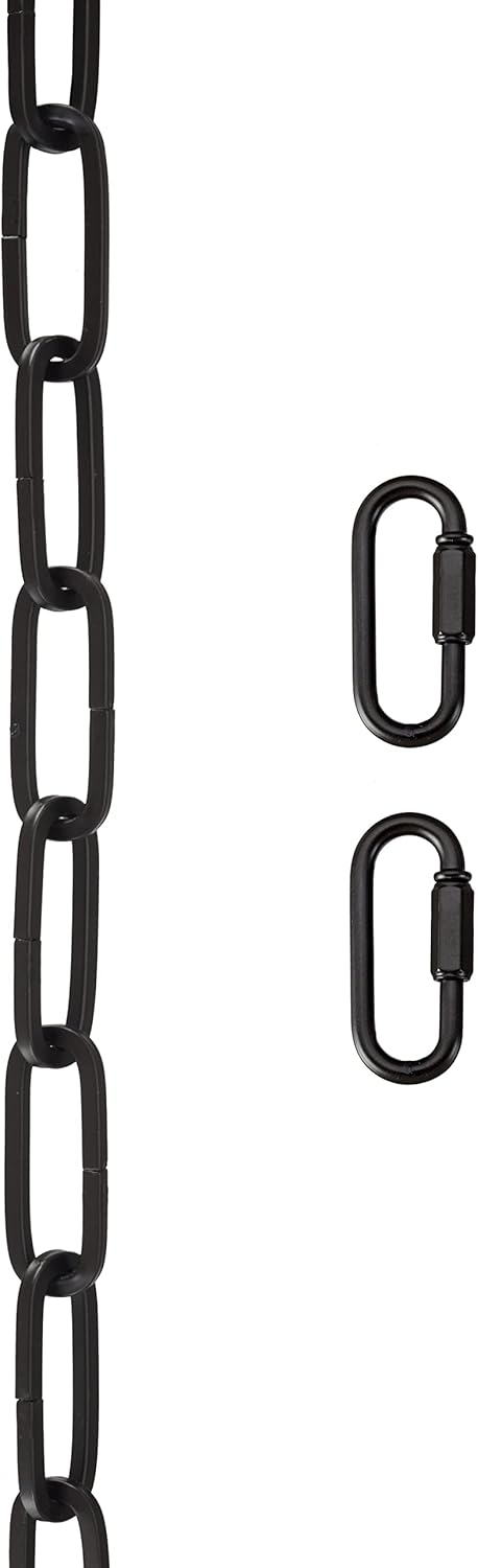Aspen Creative, Oil Rubbed Bronze, 21122-05-1, Steel Heavy Duty Chain & Two Quick Link Connector Fixture/Swag Light/Plants / 3 Feet, 8 Gauge