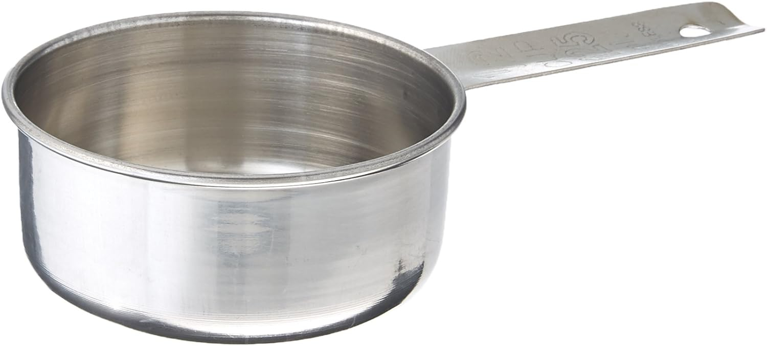 Tablecraft Products Company Measuring Cup,1/2 Cup,Stainless Steel 724C