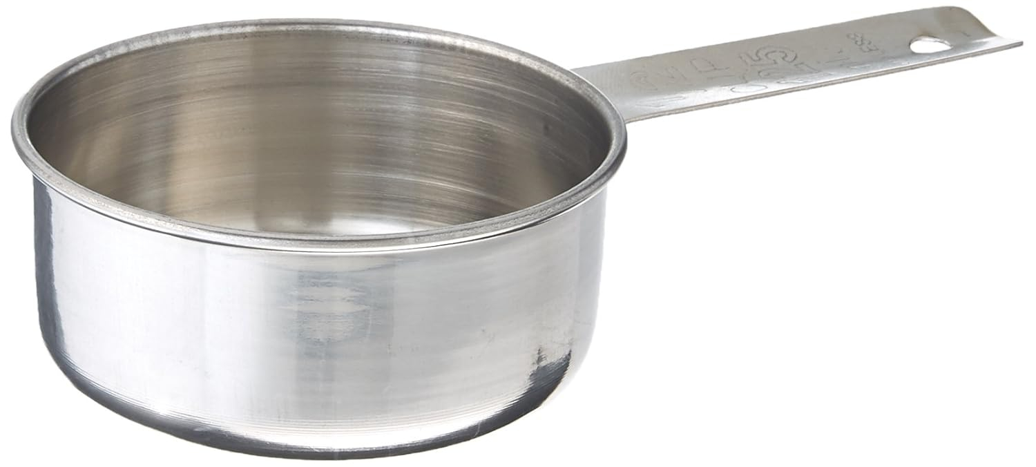 Tablecraft Products Company Measuring Cup,1/2 Cup,Stainless Steel 724C