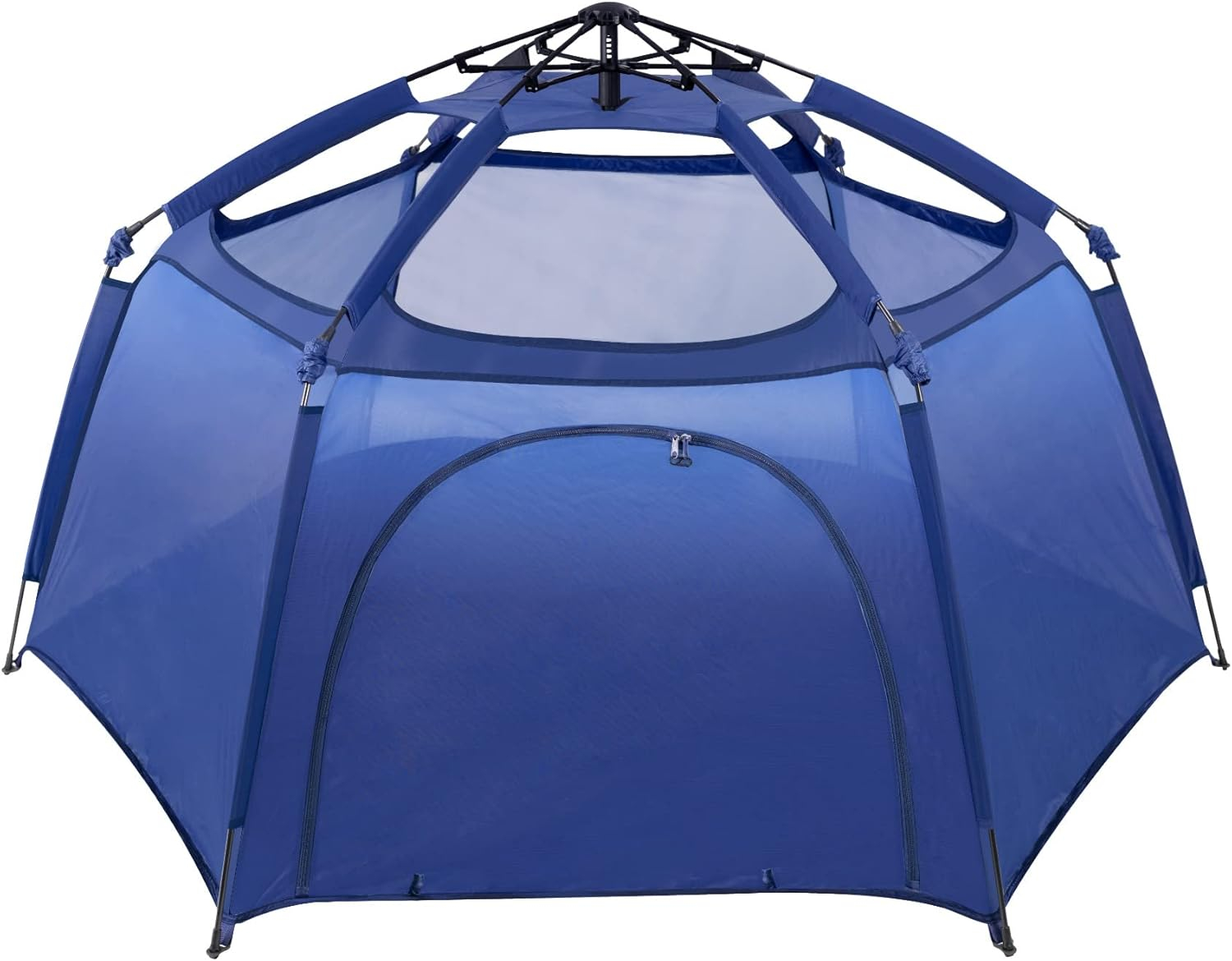 Alvantor Playpen Play Yard Space Canopy Fence Pin 6 Panel Popup Foldable and Portable Lightweight Safe Indoor Outdoor Infants Babies Toddlers Kids 7?x7?x44? Navy
