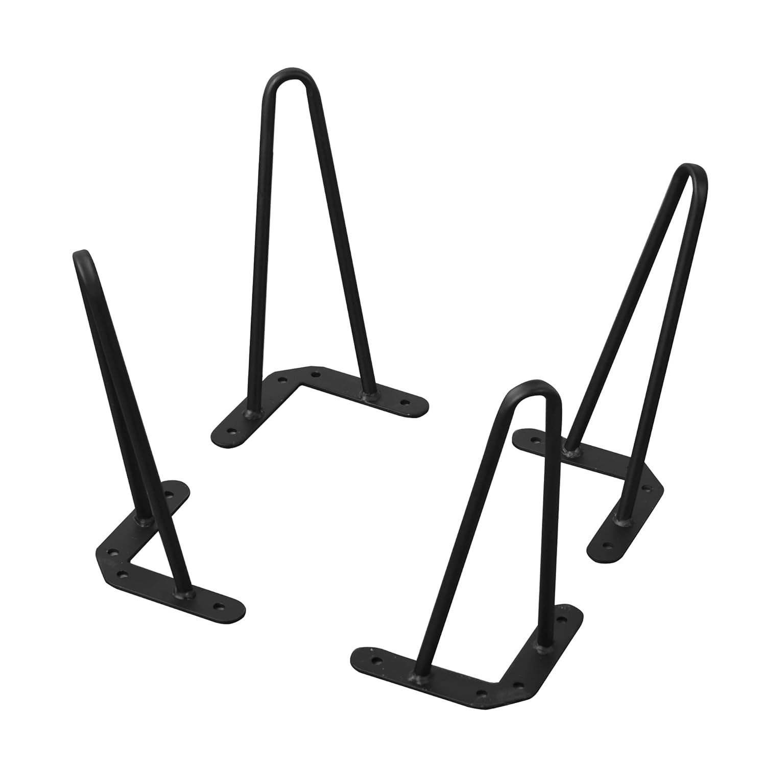 Home Soft Things 10 Inch Furniture Legs Black Metal Hairpin Table Legs Desk Legs, Set of 4, Black
