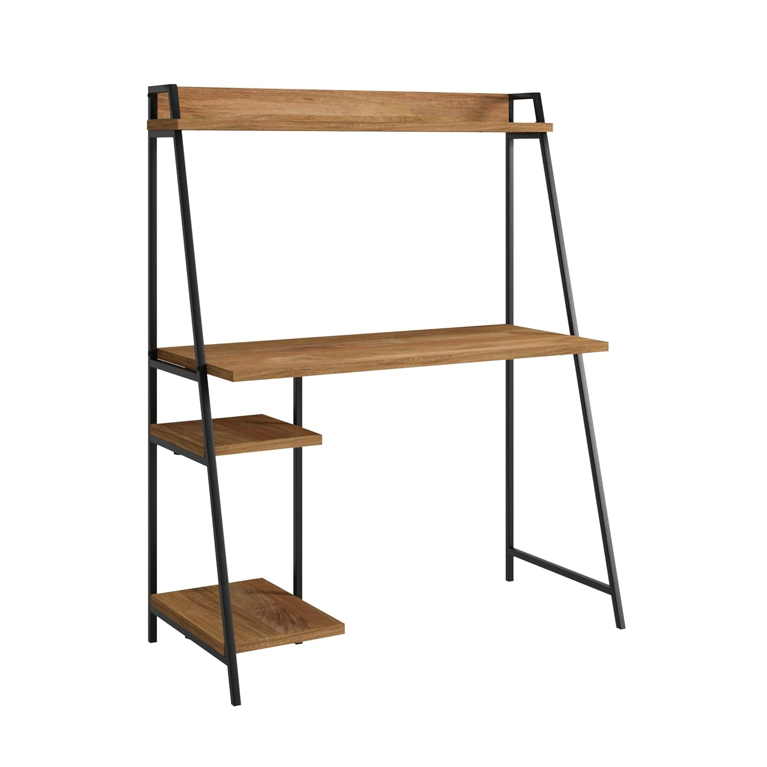 Sauder 424933 North Avenue Desk With Hutch, Charter Oak Finish
