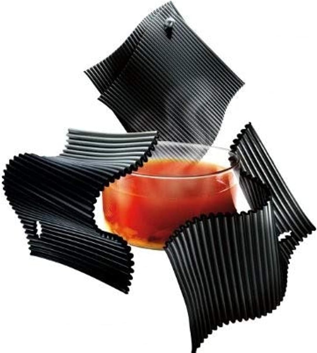 Eva Solo Silicone Pot Holders, Set of 2 with Hook, Black