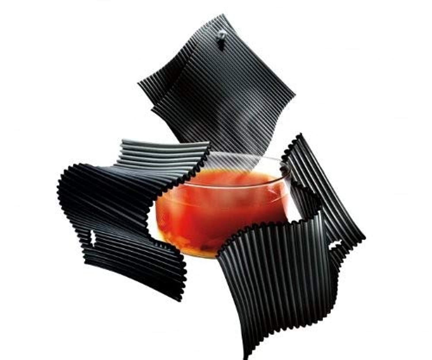 Eva Solo Silicone Pot Holders, Set of 2 with Hook, Black