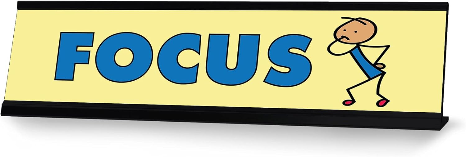 Focus Nameplate Desk Sign