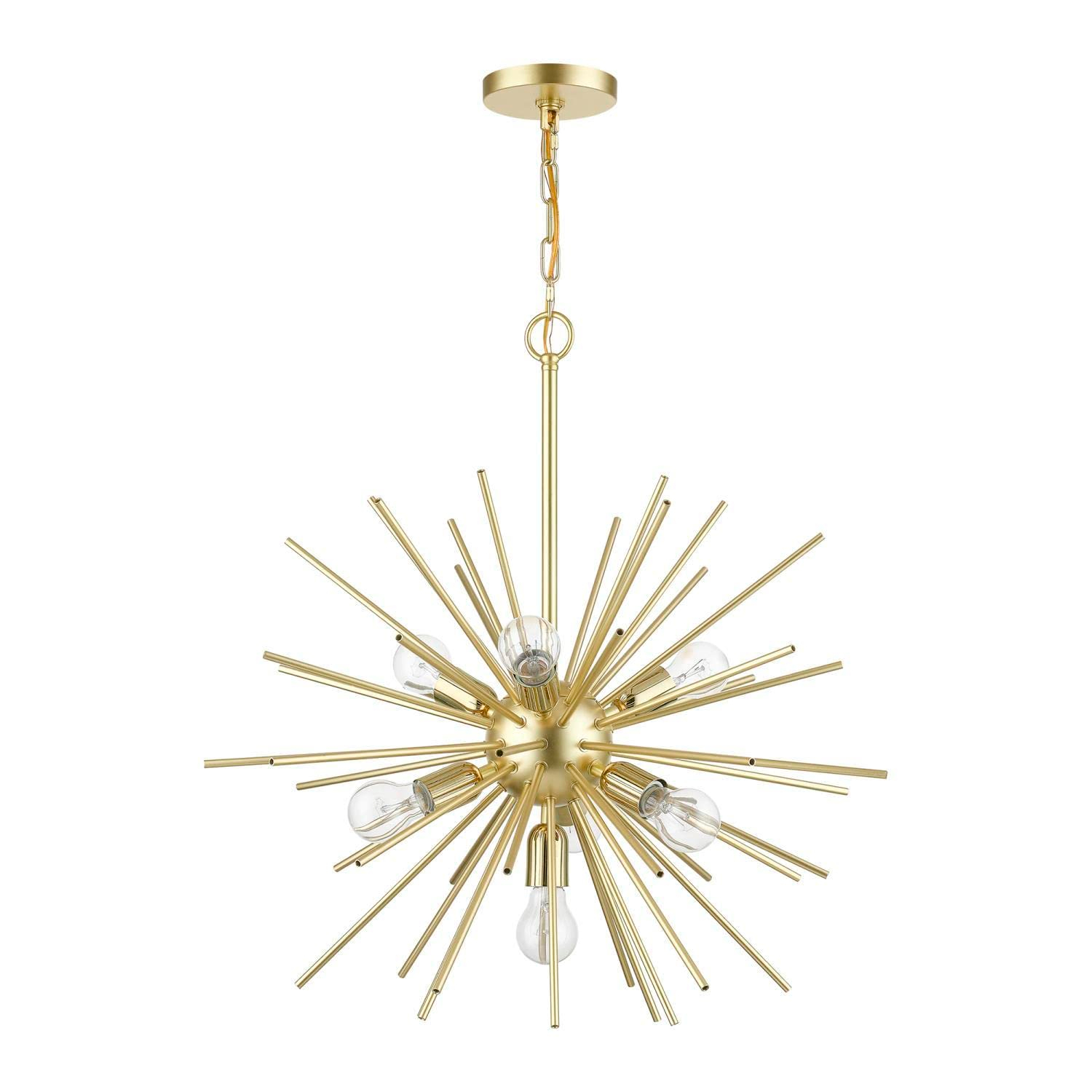 Livex Lighting Tribeca 7 - Light Pendant in  Soft Gold/Polished Brass
