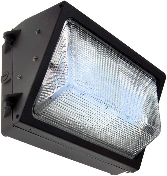 120-277V Forward Throw LED Wall Pack Light 40 watts 4843 lumens DLC and ETL with 5 Year Warranty. LED Wall Pack for Outdoor Wall and Area Lighting.