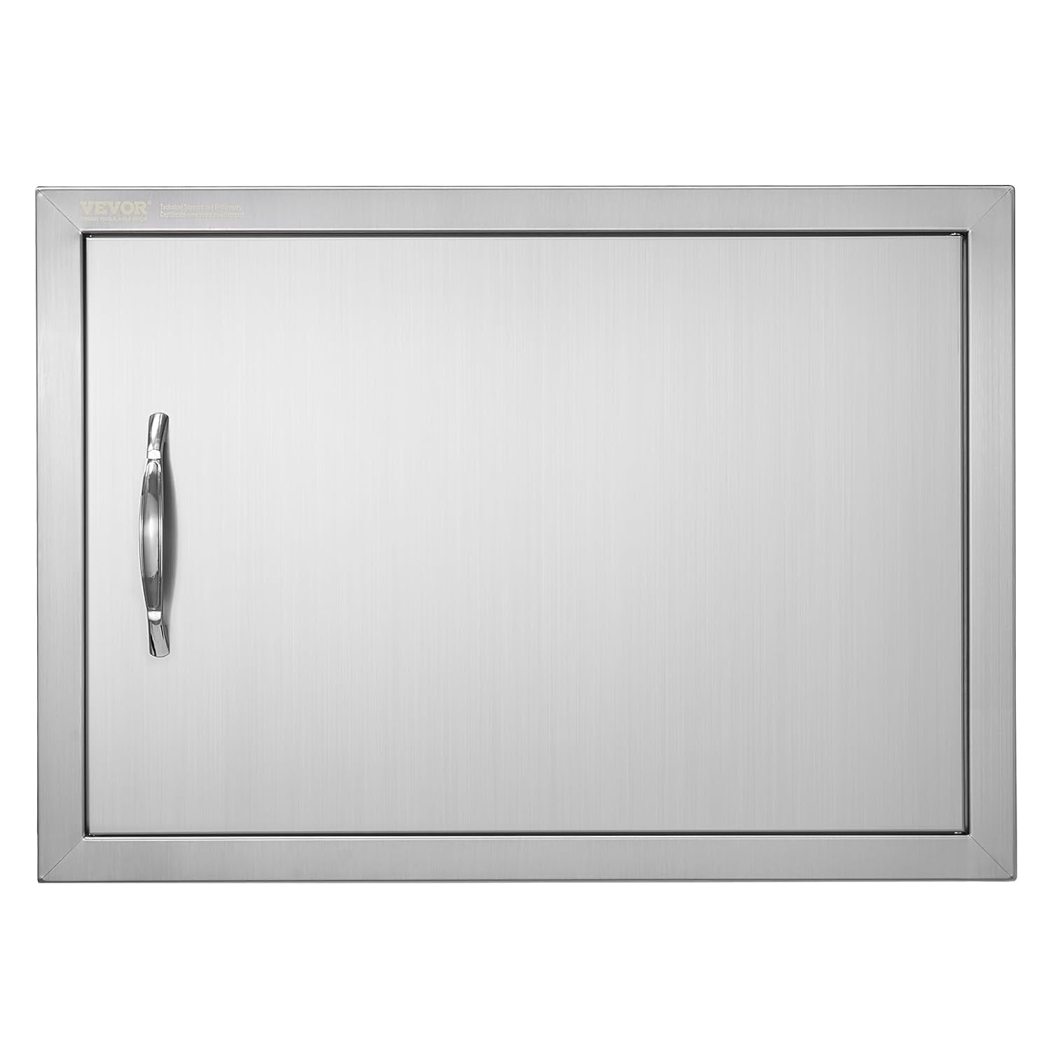 VEVOR BBQ Access Door, 24W x 17H Inch Single Outdoor Kitchen Door, Stainless Steel Flush Mount Door, Wall Vertical Door with Handle, for BBQ Island, Grilling Station, Outside Cabinet