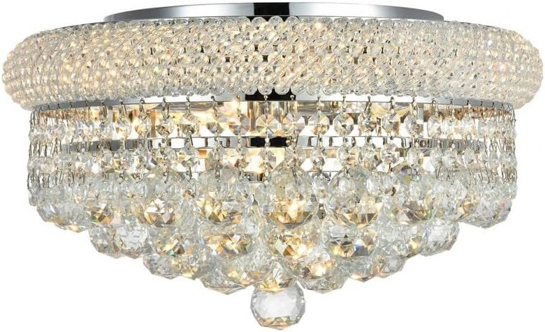 Elegant Lighting Primo 8 light Chrome Flush Mount Clear Royal Cut Crystal