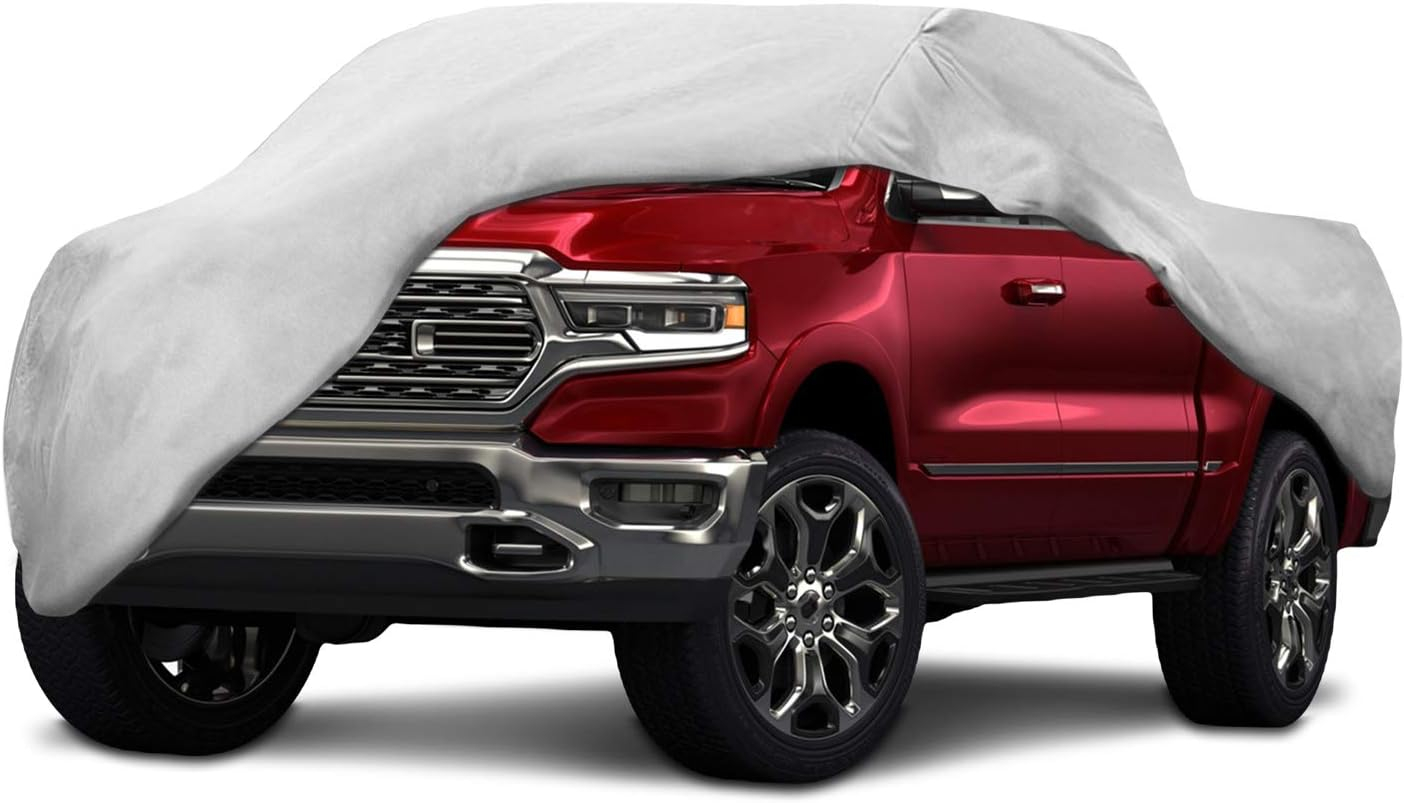 Motor Trend T-800 Truck Cover for Ram 1500 Crew Quad Cab Custom Fit All Weather Waterproof Pickup Protection
