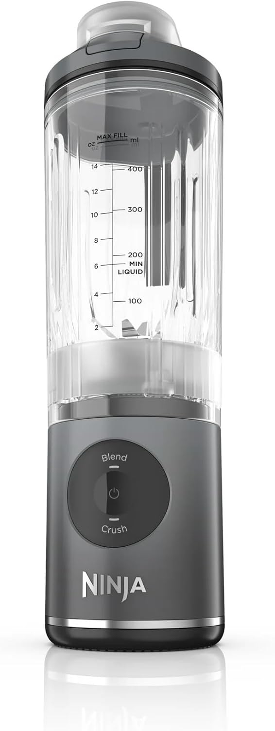 Ninja Blast MAX Personal Cordless Blender for Smoothies, Frozen Drinks, Ice Crush, 20 oz. Twist & Go Vessel, Gray