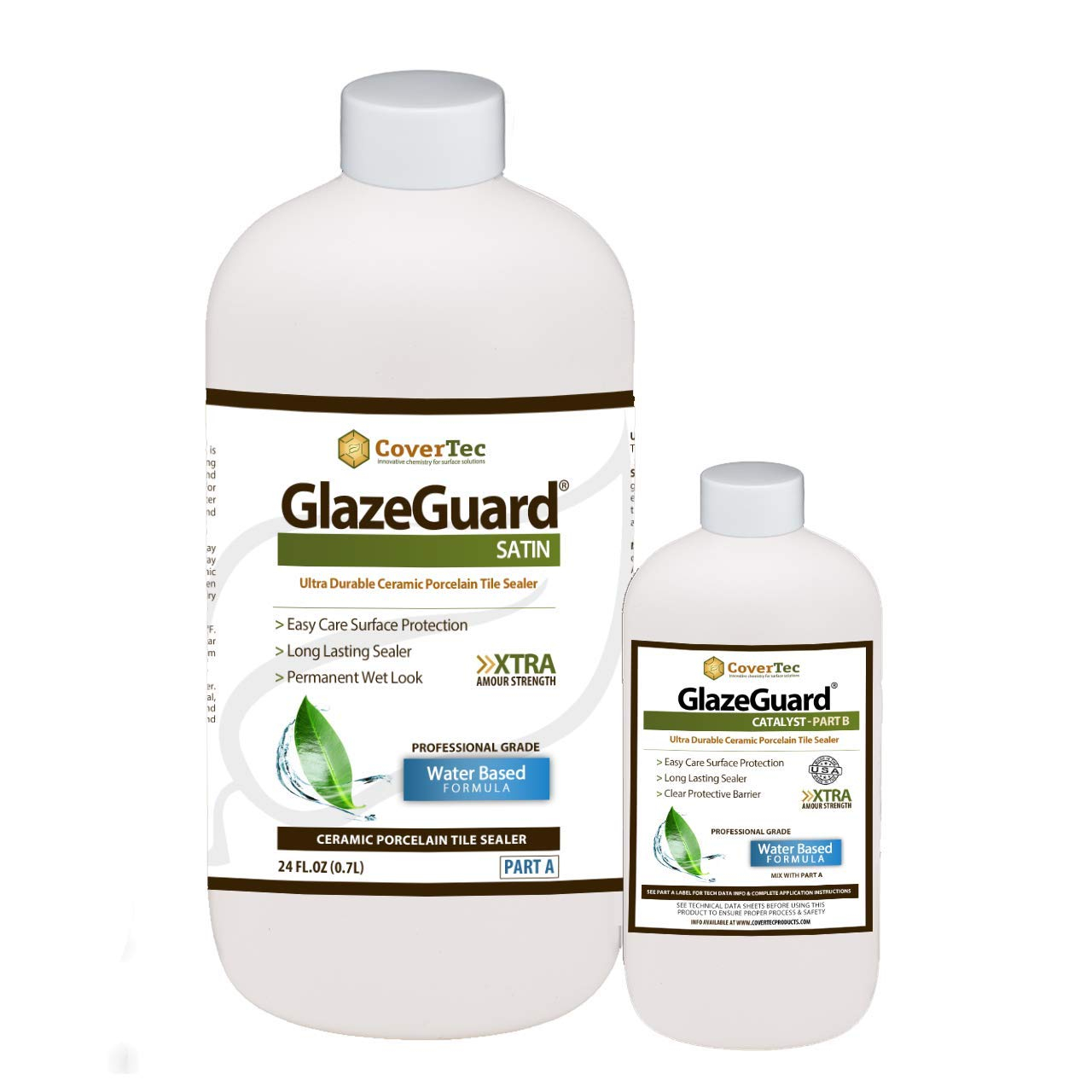 CoverTec GlazeGuard Gloss Ceramic & Porcelain Tile Sealer, Wet Look, 32 oz