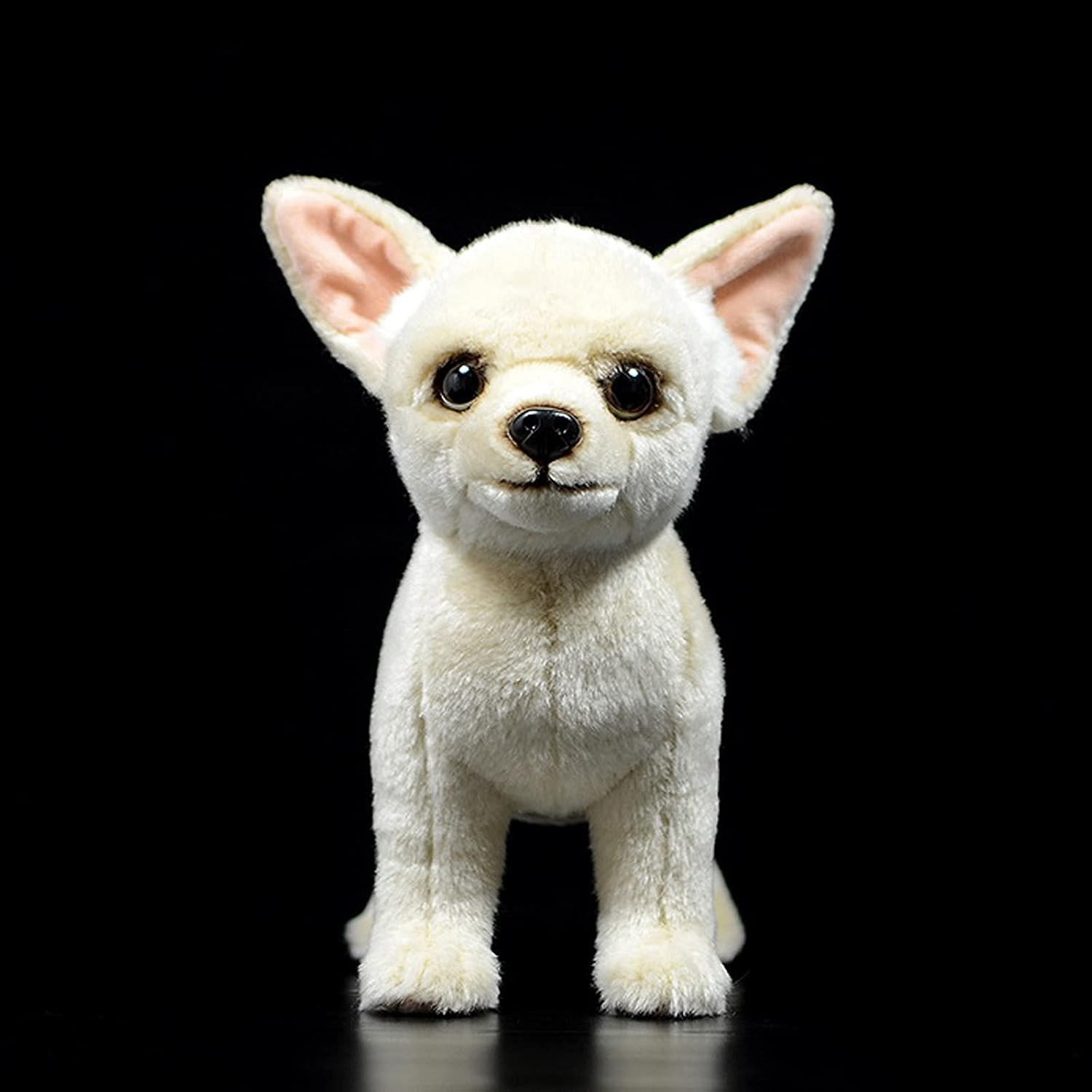 ZHONGXIN MADE Simulation Chihuahua Dog Stuffed Animal - 10 inch Cute Chihuahua Dog Plush Toy, Lovely Dog Plush Toy Model as Gift Toy Gift Collection for Kids