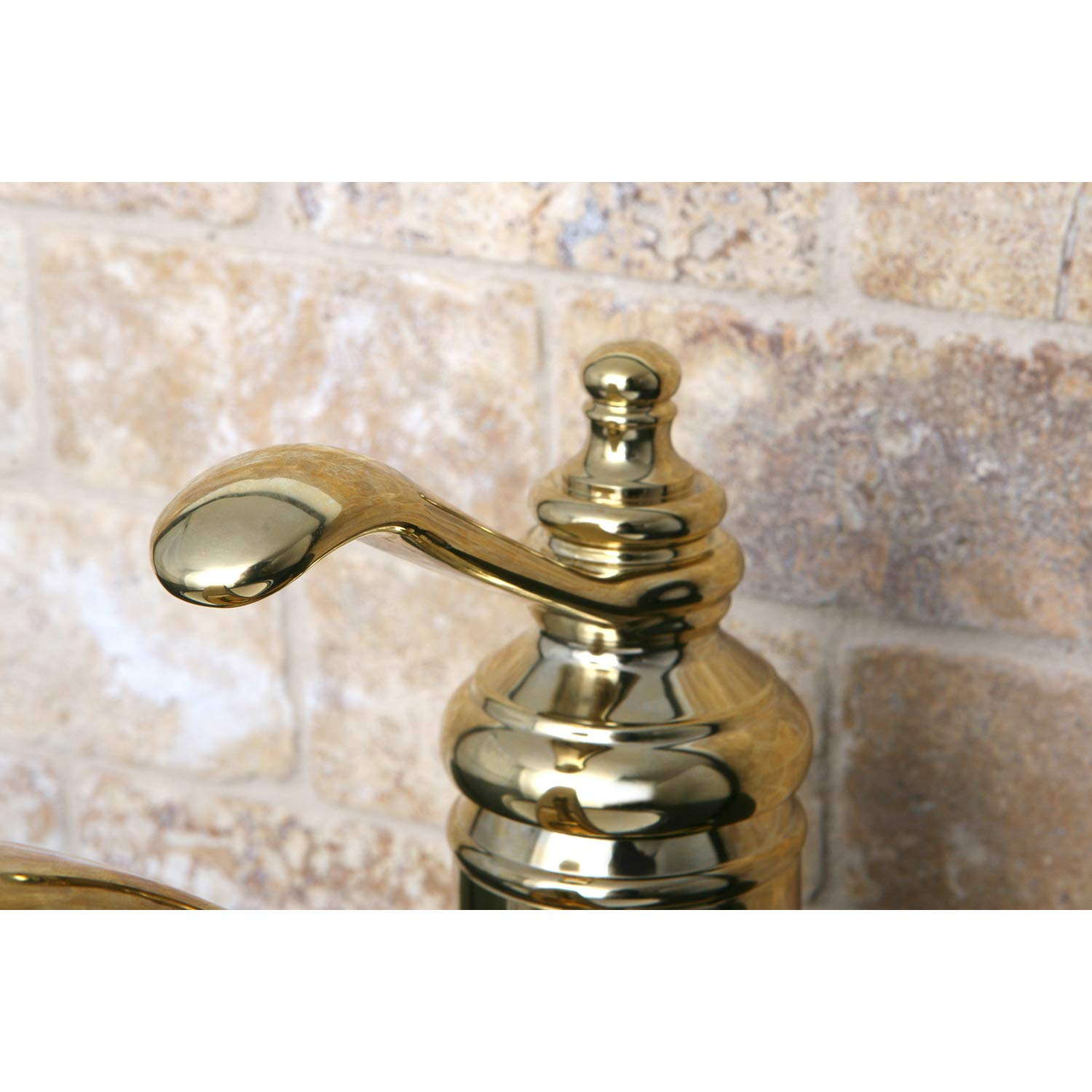 Kingston Brass KS3402TL Templeton 4" Single Handle Bathroom Faucet, Polished Brass