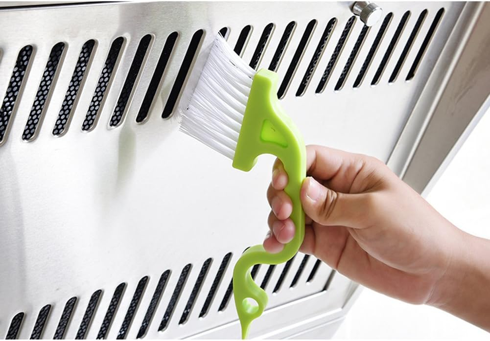 Trycooling Hand-held Groove Gap Cleaning Tools Door Window Track Kitchen Cleaning Brushes (Random Color-Blue, Green, Pink) (1 Pc)