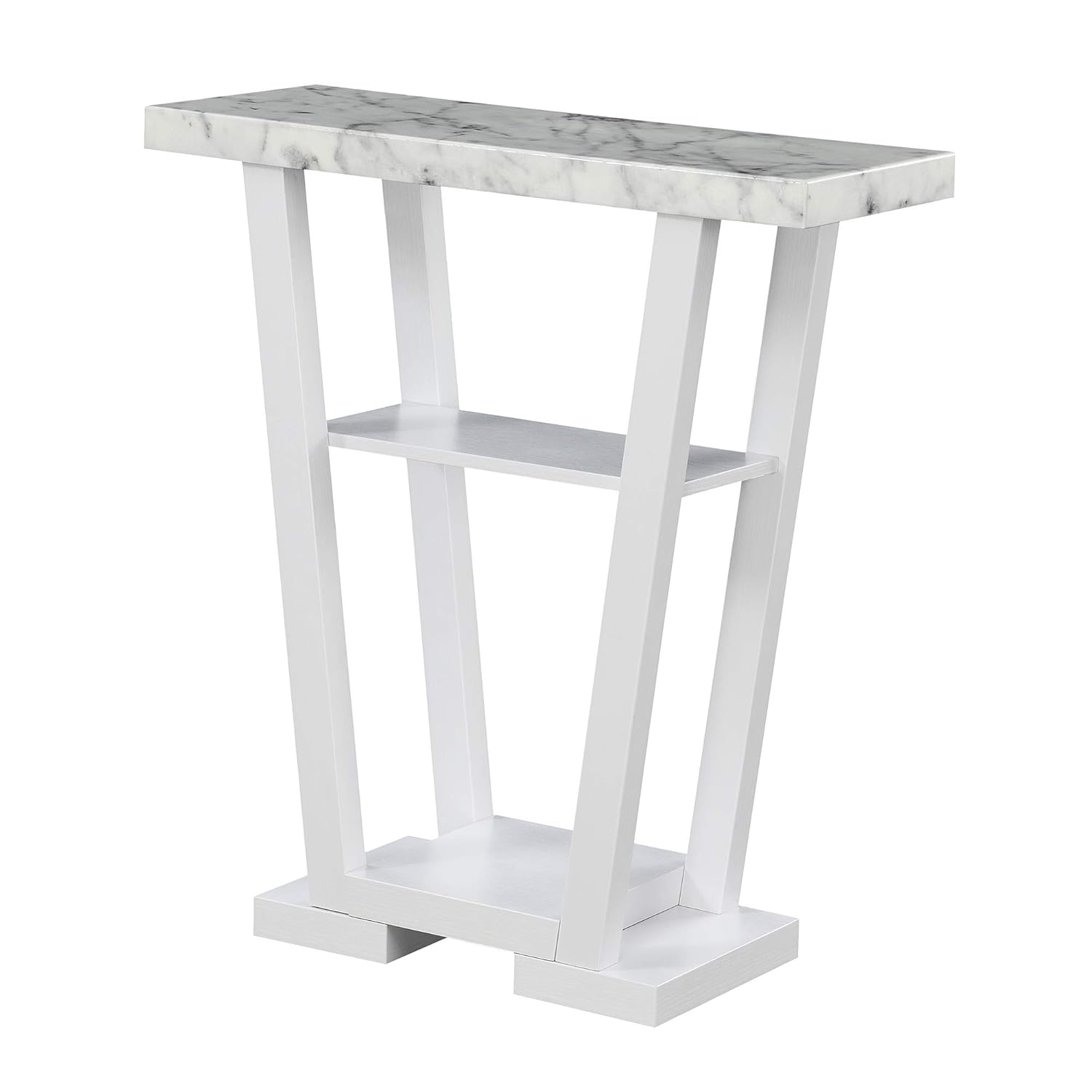 Convenience Concepts Newport V Console, White