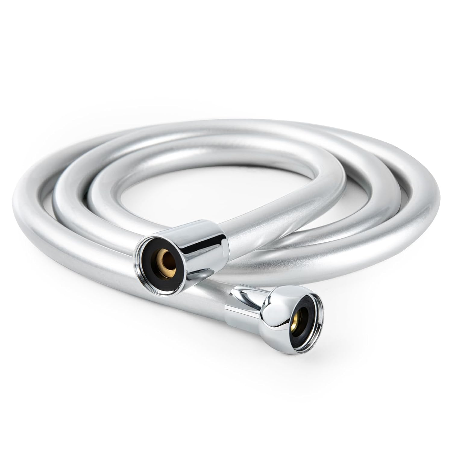 OFFO Ultra-Flex Shower Hose, Premium RV PVC Handheld Shower Head Hose Flex Hoses Extension with Brass Insert and Nut for Bathing Pet Bathing, 80 Inches Silver Gray