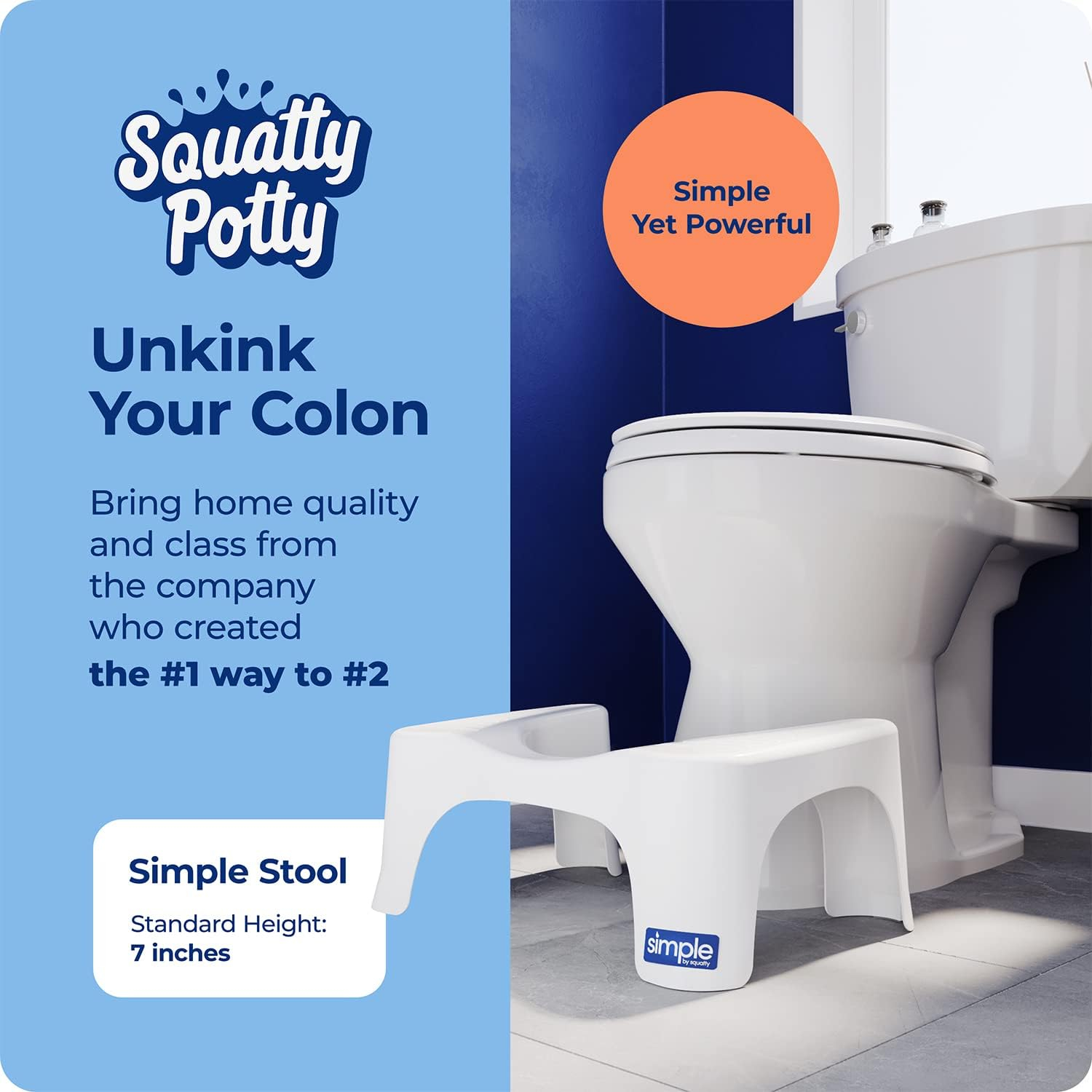 Simple Toilet Stool by Squatty Potty