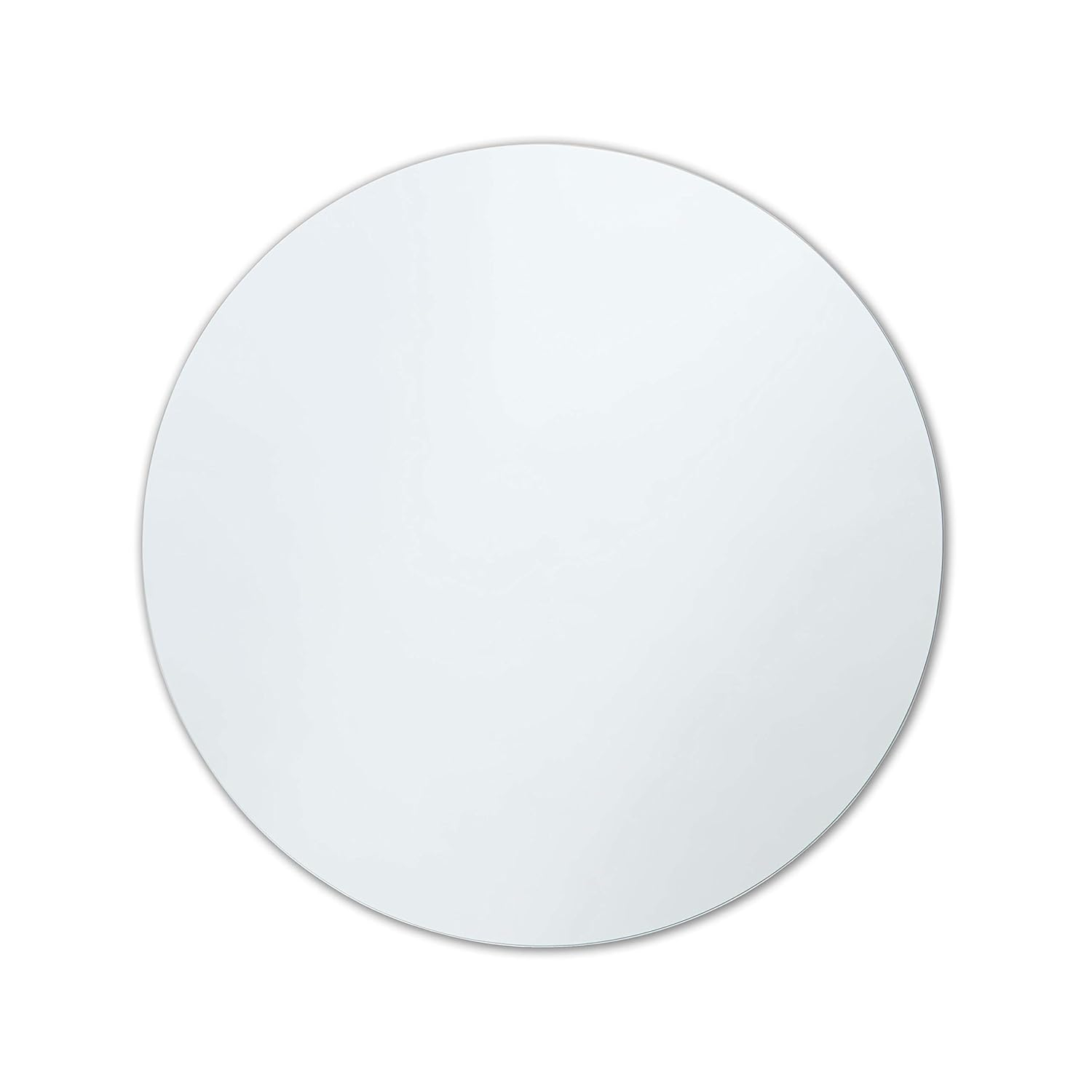 24" Round Frameless Clear Glass Vanity Mirror
