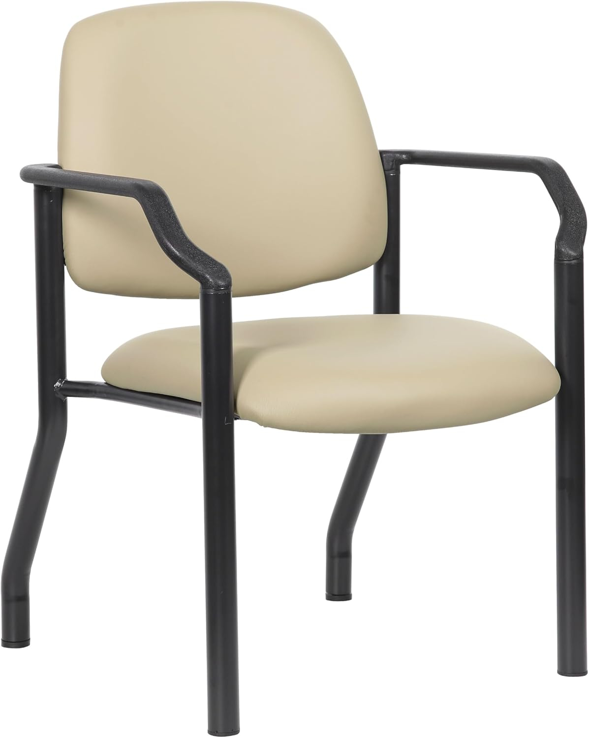 Boss Office Products Big and Tall Antimicrobial Guest Armchair, 300 lb. weight capacity, Beige