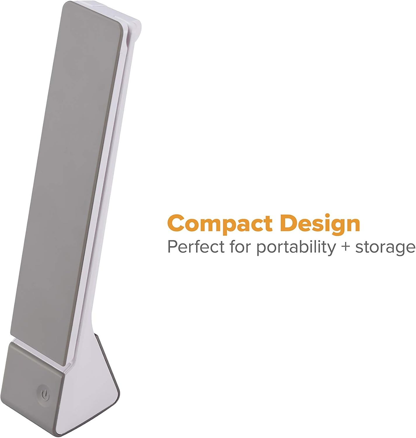 Bostitch Office Rechargeable Battery Led Desk Lamp, 3 Color Temperatures, Flip Open, Gray (KT-VLED1810-GRAY)