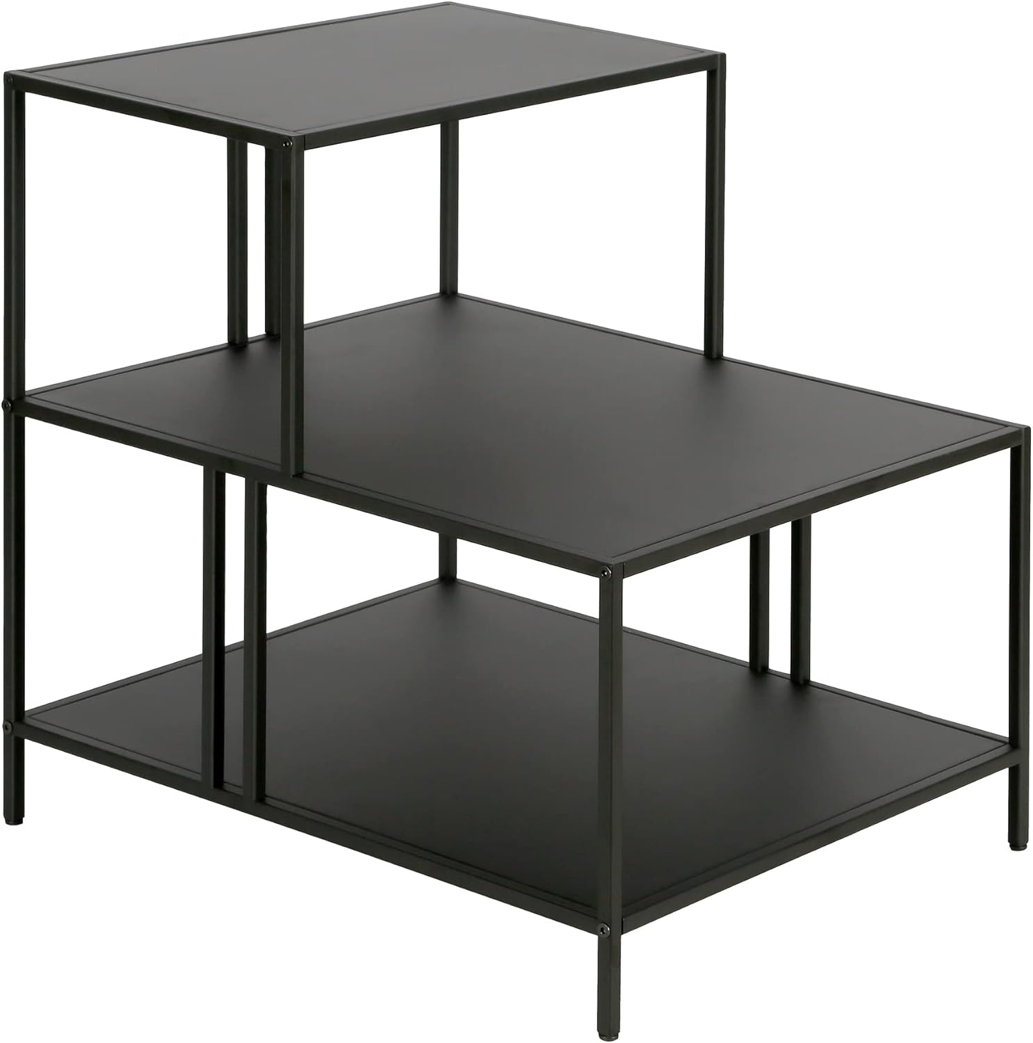 Evelyn&Zoe Cortland 20" Wide Rectangular Side Table, Blackened Bronze