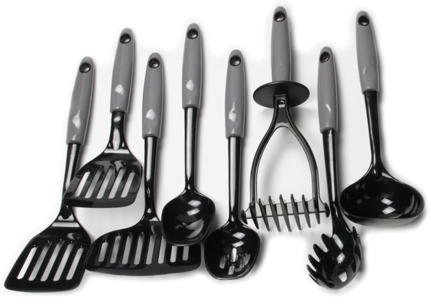 Chef Craft Select Nylon Kitchen Tool and Utensil Set, 8 Piece Set, Gray