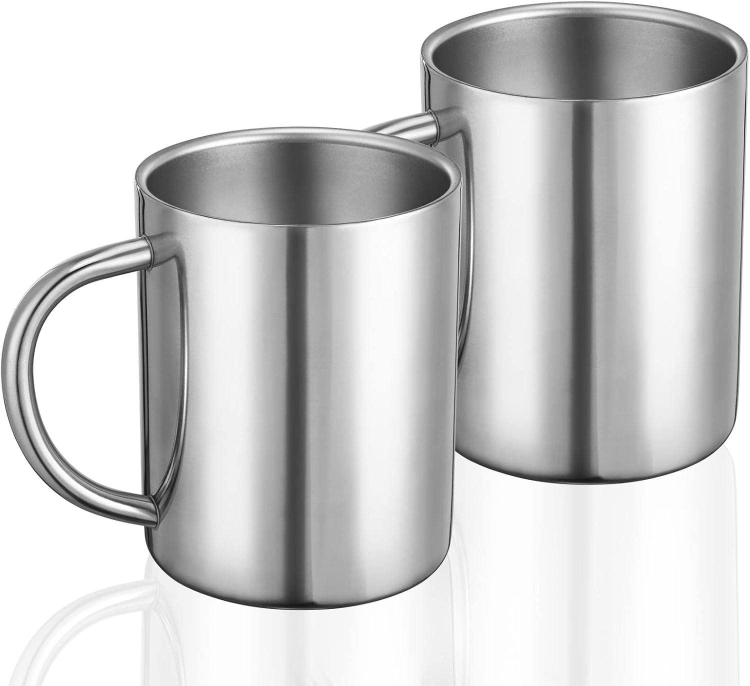 2 Packs 400ml Stainless Steel Double Wall Mug,Travel Camping Mug,Suitable for Coffee, Milk,Juice,Tea and other Cold or Hot Drinks