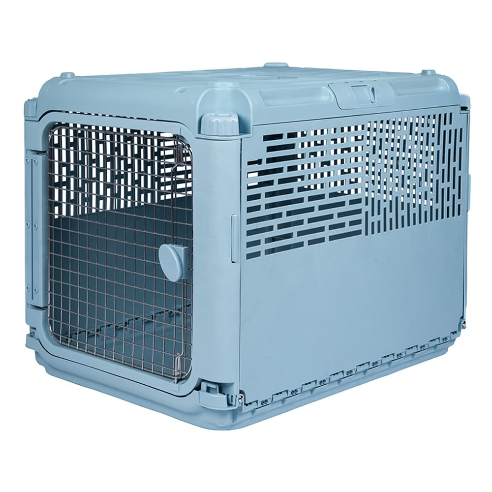 Sport Pet Designs, Dog Kennels, 30" Collapsible Plastic Pet Kennel/Crate, Blue, Medium