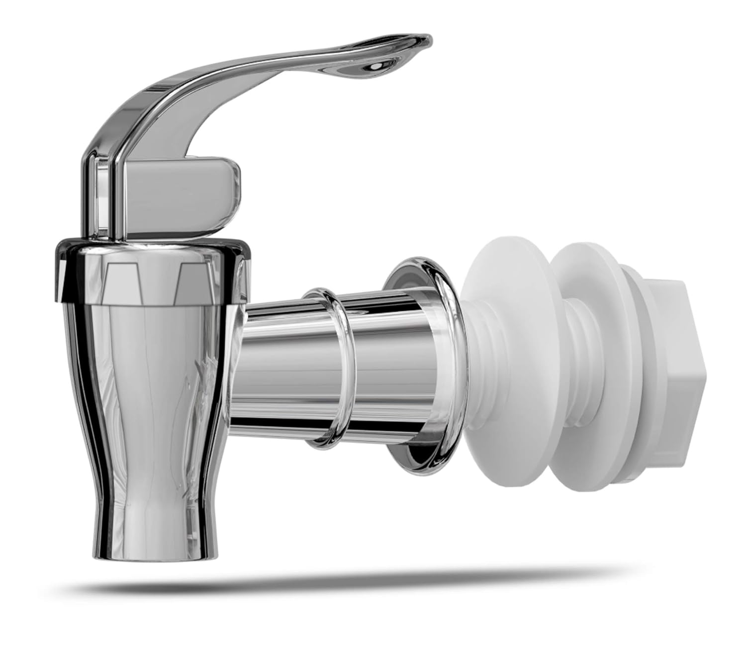 Silver Beverage Dispenser Replacement Spigot - Push Style for Drink Dispensers with Spout - Fits Mason Jar, Glass, and Plastic Pitchers - Ideal for Parties and Events