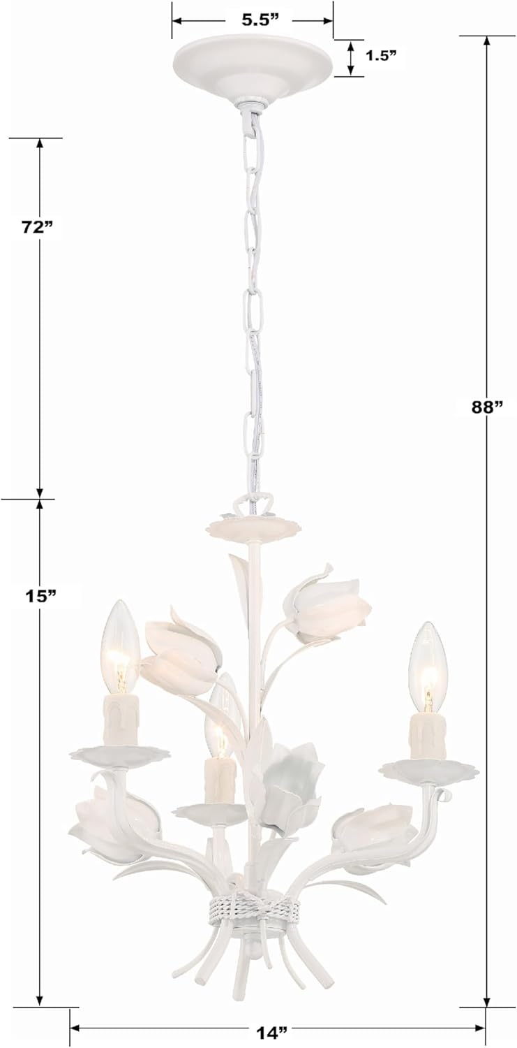 4813-WW-Crystorama Lighting-Southport - Three Light Mini Chandelier In Traditional And Contemporary Style - 14 Inches Wide By 15 Inches High