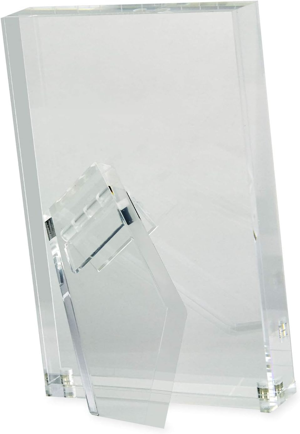 TIZO Design Vertical 4x6 Lucite Picture Frame, Durable 1 Inch Thick Clear Lucite Magnetic Closures, Elegant & Practical Boutique Quality Photo Frame (Multiple Colors Available) (With Gift Box)