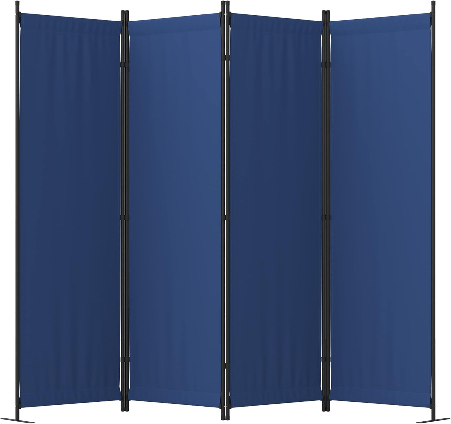 GOJOOASIS Room Dividers Folding Privacy Screens 4 Panel Partition (Blue)