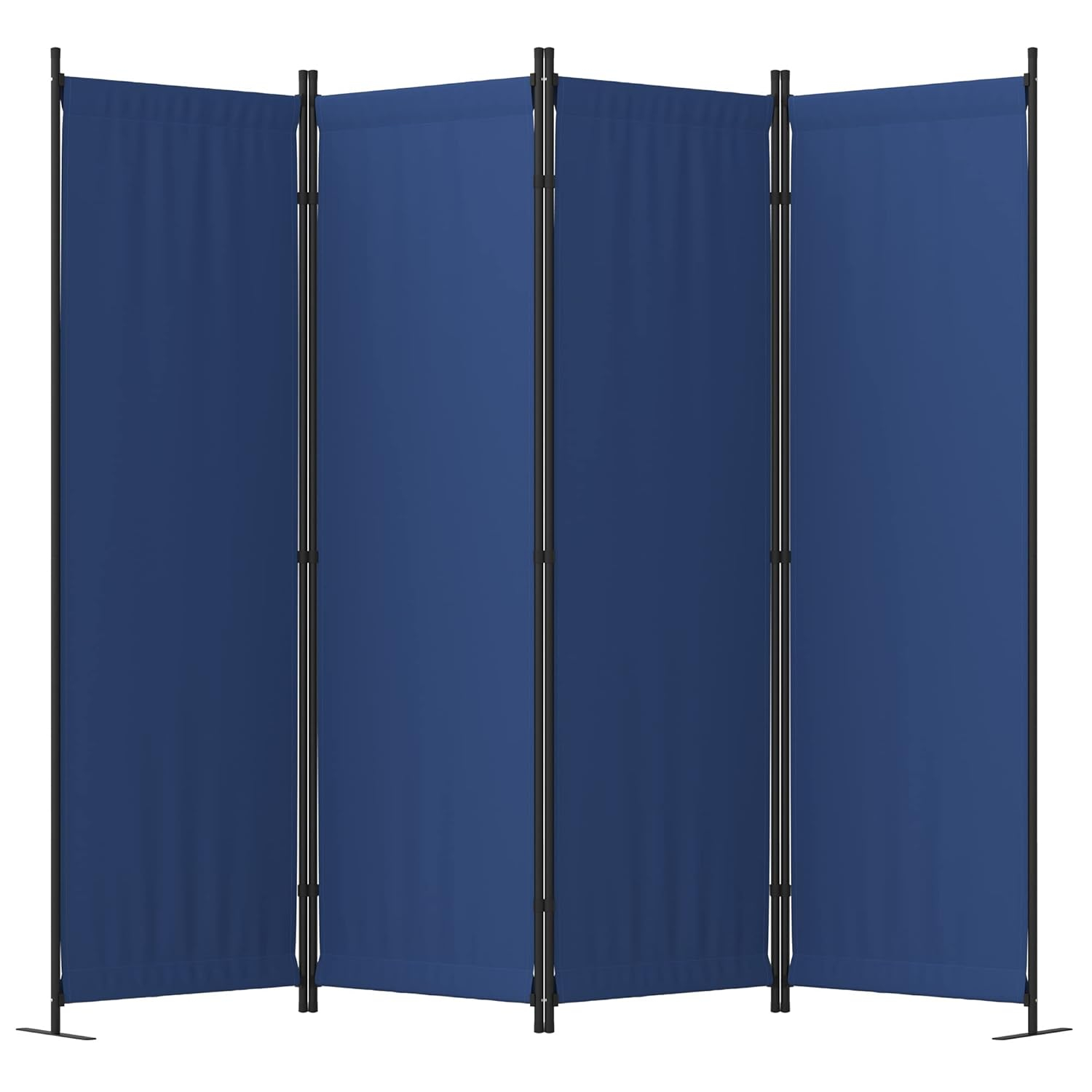 GOJOOASIS Room Dividers Folding Privacy Screens 4 Panel Partition (Blue)