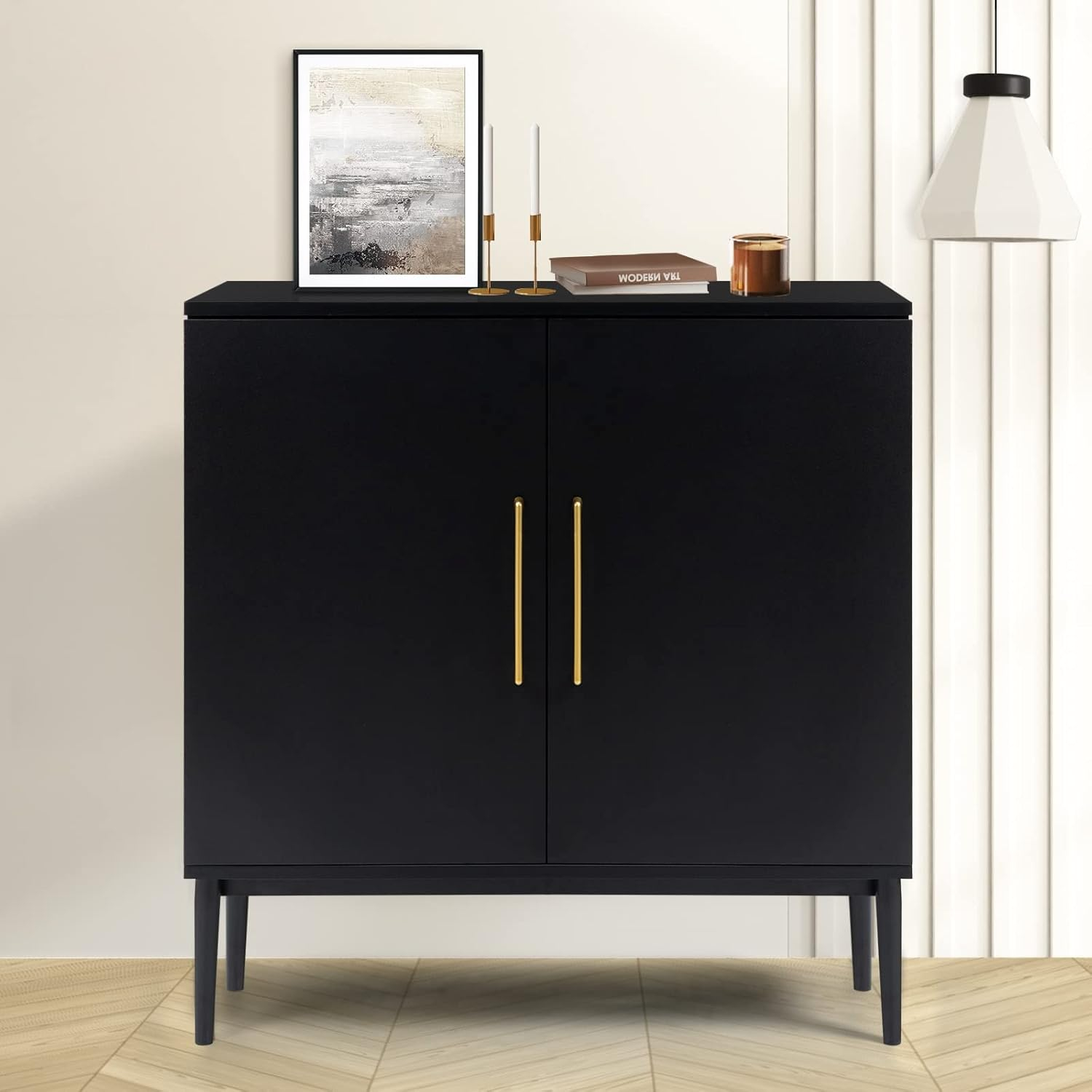 Rattan Cabinet Sideboard Buffet Cabinet, Accent Cabinet for Living Room, Hallway, Dining Room, Entryway