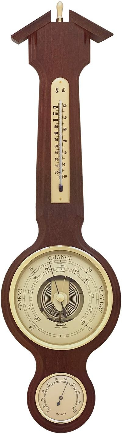 Fischer Sheraton Weather Station, Thermometer, Barometer & Hygrometer 555 mm / 21.9", 4673 US Version