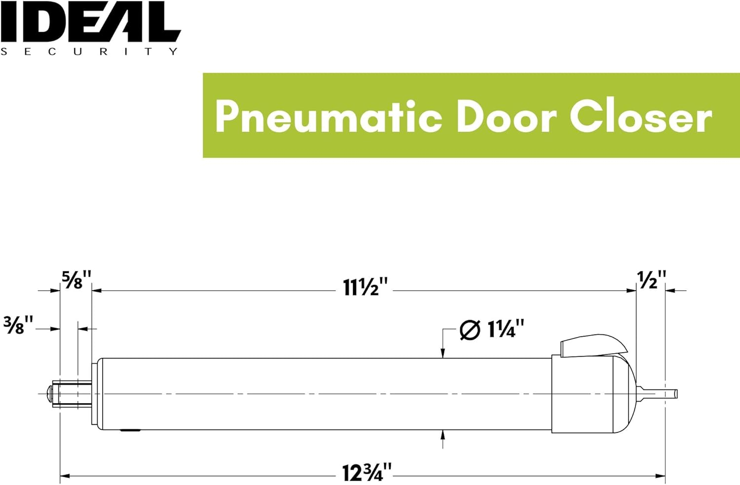 Standard Storm Door Closer with Touch-N-Hold, White