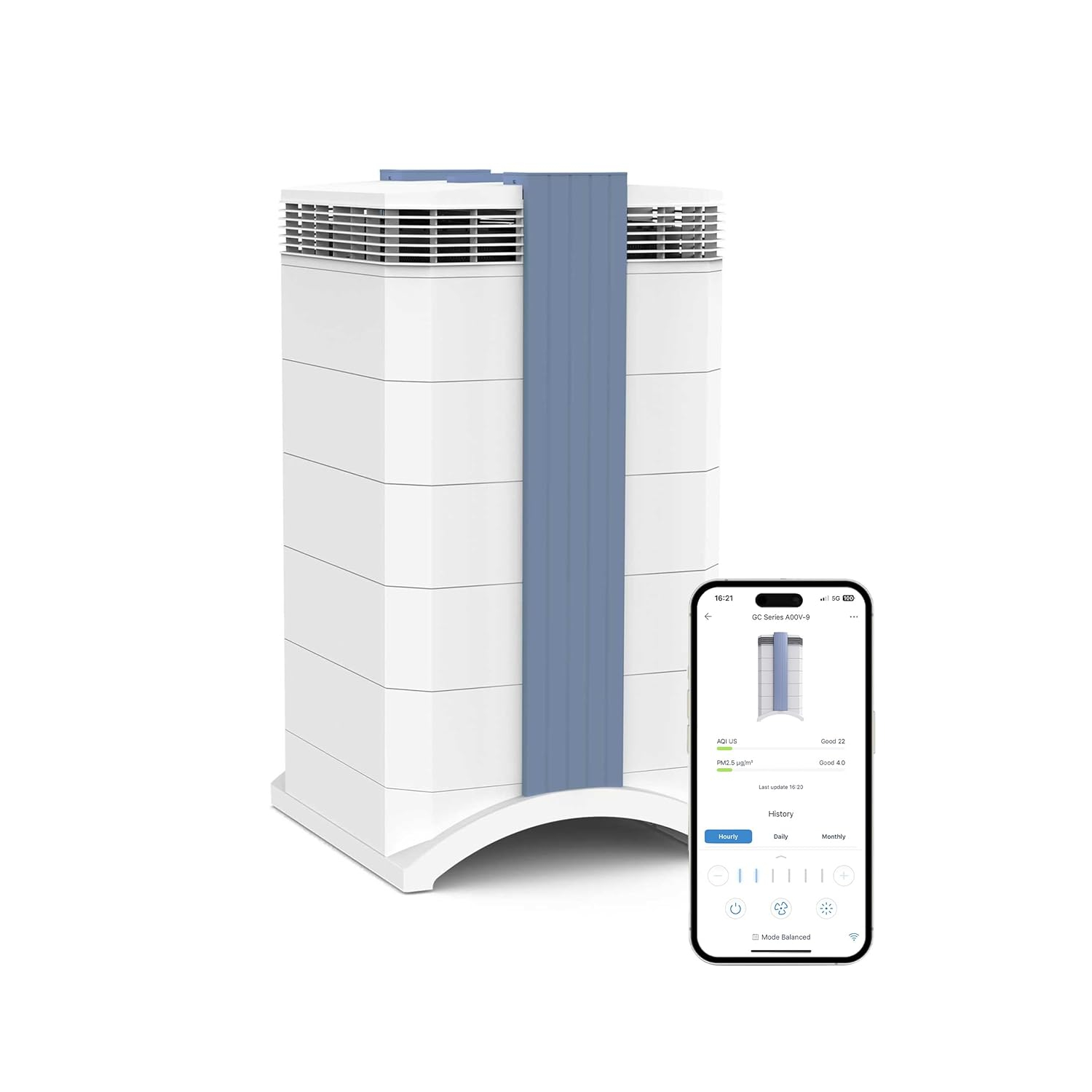 IQAir GC MultiGas XE Air Purifier – Smart MultiGas Filtration for Rooms up to 1125 sq ft - Chemicals, Odors, VOCs, and Particles, Swiss Made, WiFi Enabled