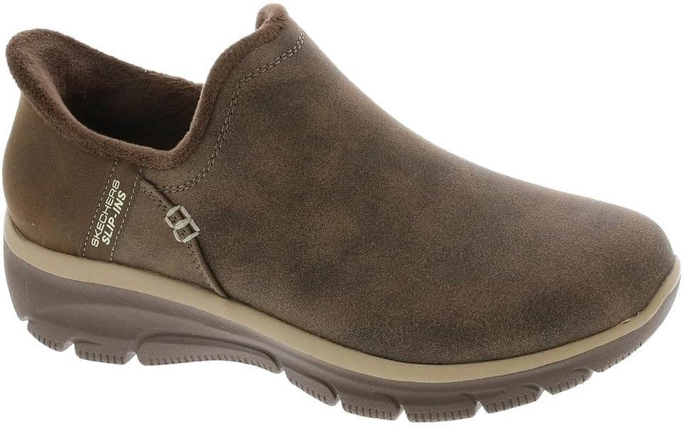 Chocolate Faux Leather Slip-On Clogs with Fur Lining