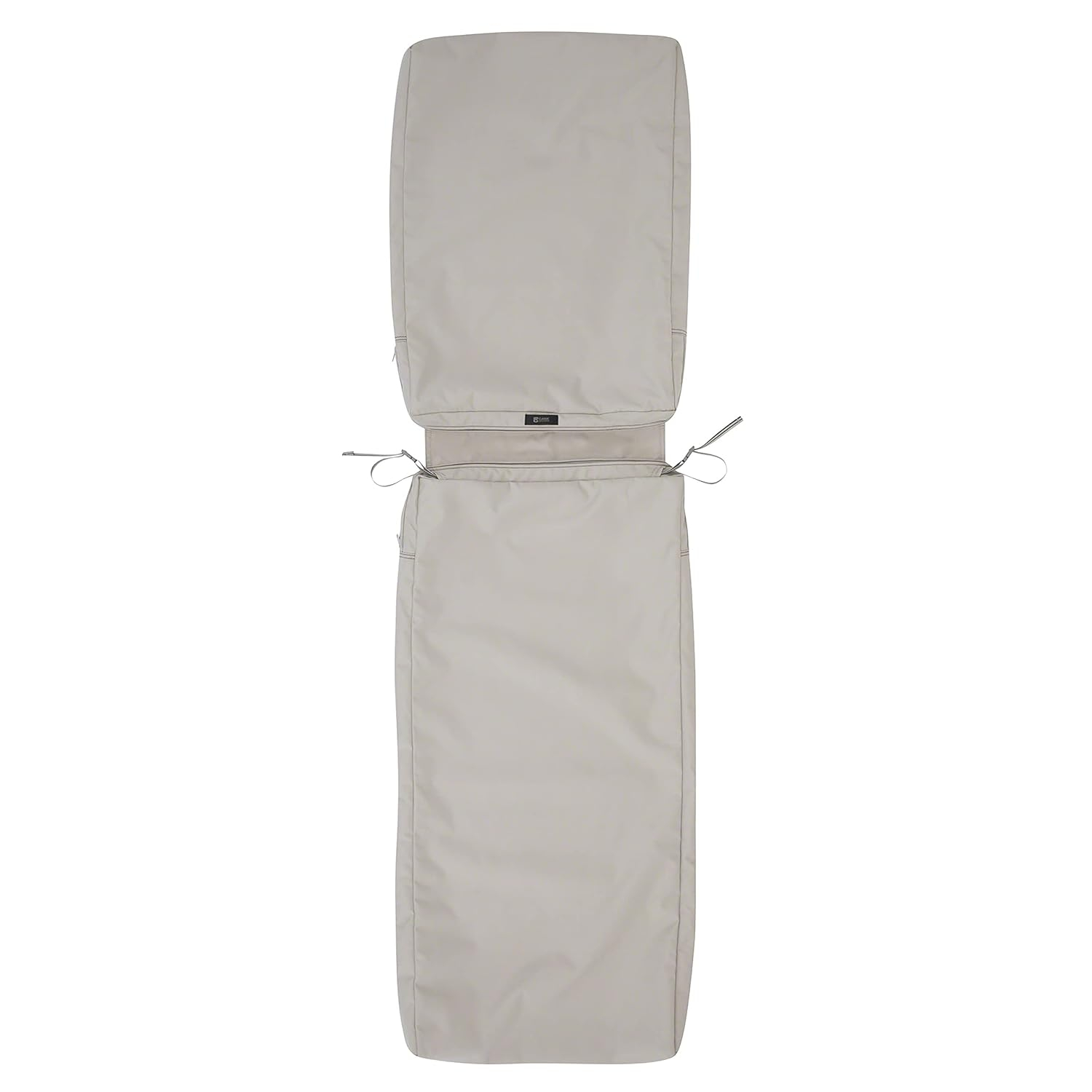 Classic Accessories Ravenna® Patio Chaise Lounge Cushion Slip Cover - Durable Outdoor Cushion, Mushroom, 72"L x 21"W x 3"Thick