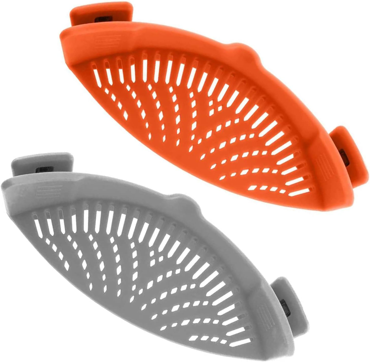 2Pack Clip On Strainer Silicone for All Pots and Pans, Dishwasher Safe,Clip on Food Strainer for Meat Vegetables Fruit Silicone Kitchen Colander