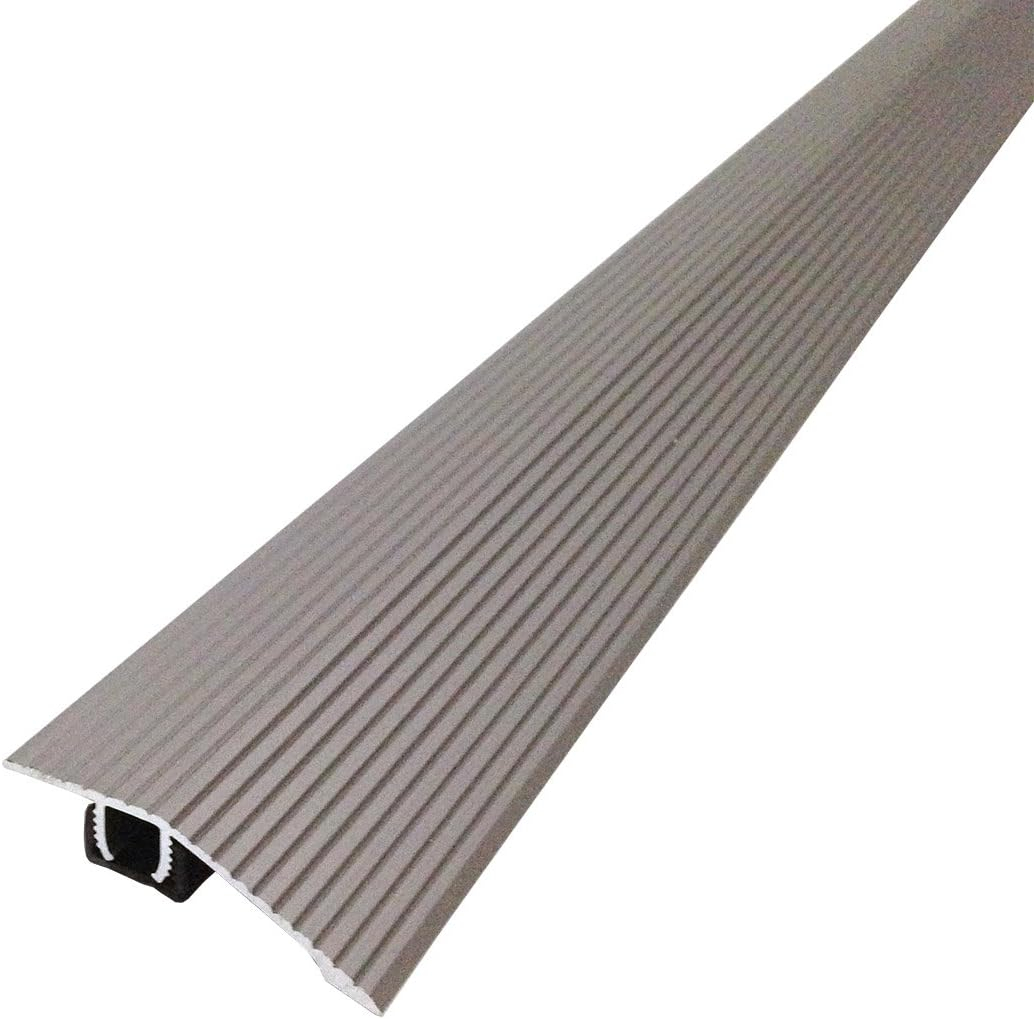 M-D Building Products 43318 1-7/8 In. X 36 In. Satin Nickel Aluminum CINCH® Reducer Fluted w/Snaptrack