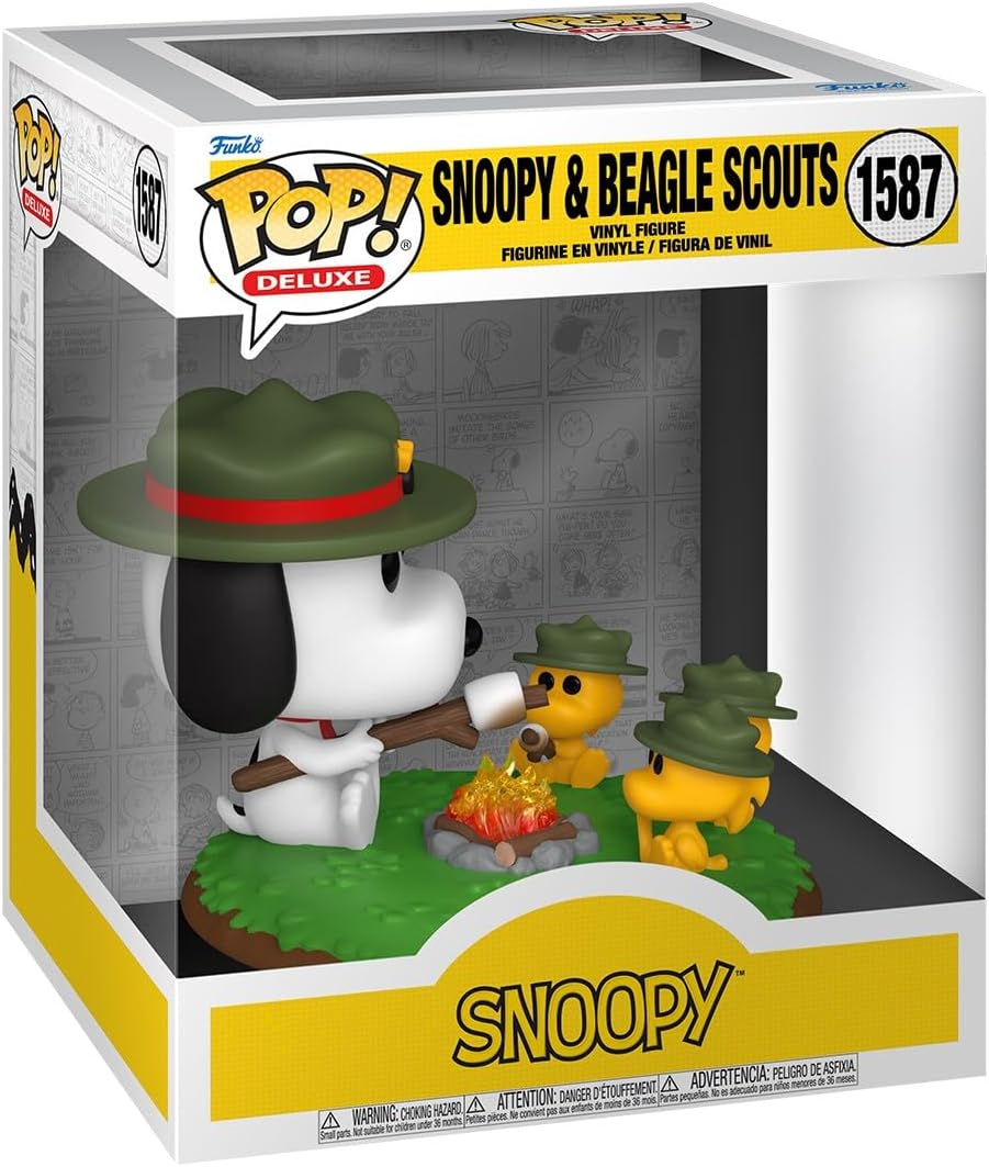 FUNKO POP! Deluxe: Peanuts Beagle Scouts - Snoopy w/ WS (Camping) (50th Anniversary), Funko, Gifts