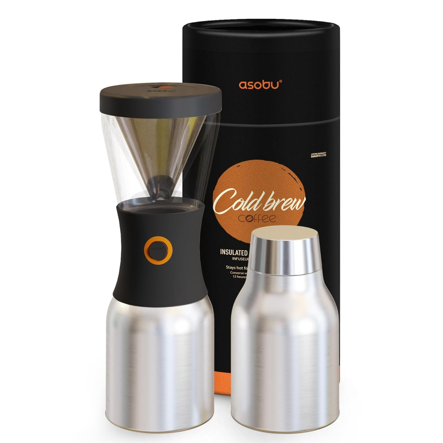 Asobu 40 Ounce Portable Insulated Cold Brew Coffee Maker