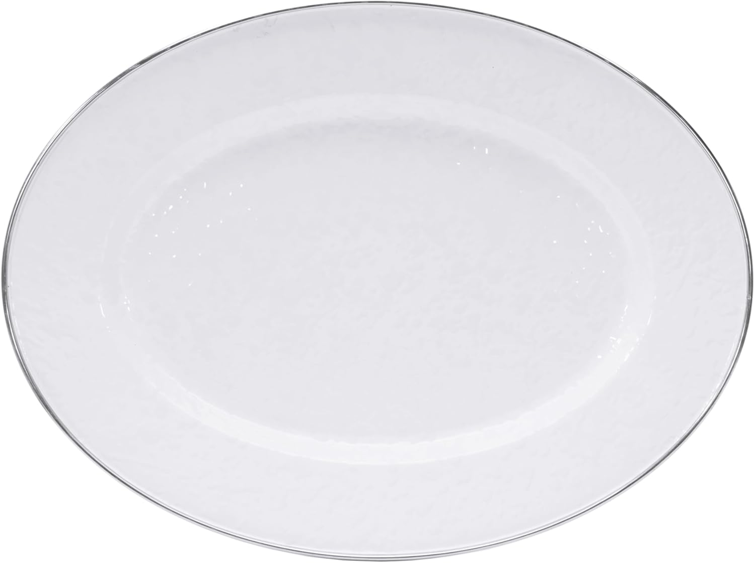 Enamelware - 12 x 16 Oval Platter (Solid White)