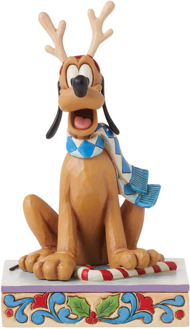 Jim Shore Jim Shore Disney Traditions Pluto Christmas Holiday Figurine 5.625in